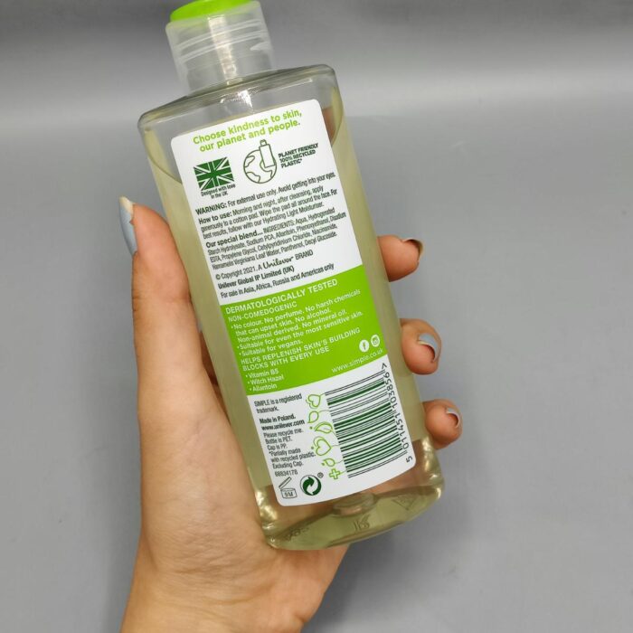 تونر تسکین‌دهنده سیمپل مدل soothing facial toner - Image 3
